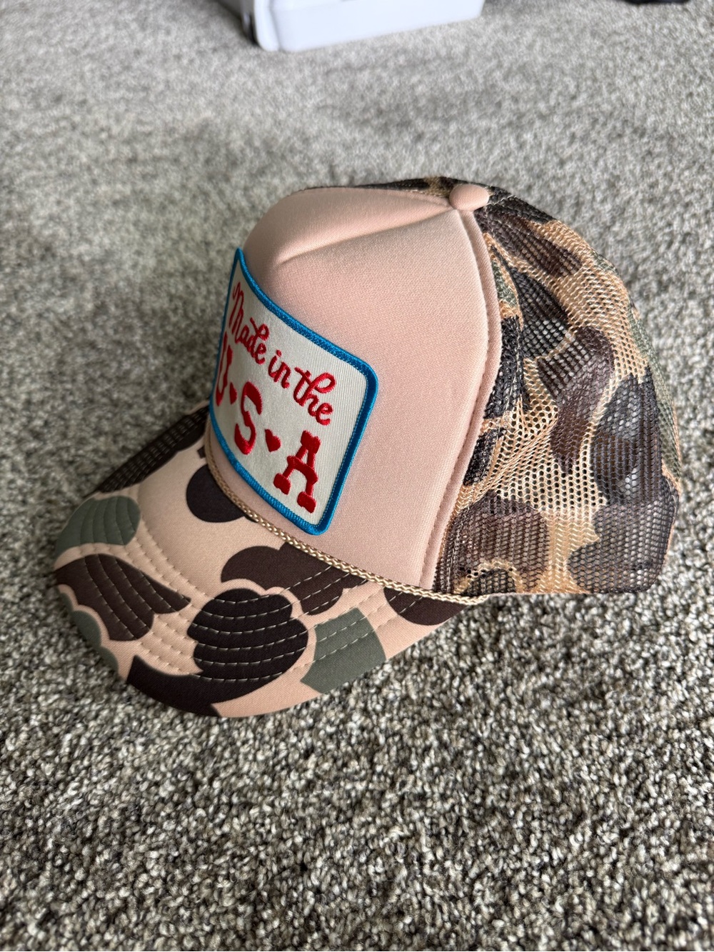 Made in the USA Camo Trucker Hat - Picture 2 of 2
